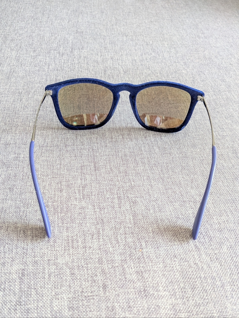 NWB Ray Ban Chris Blue Velvet Frame Blue Mirror Wayfarer Sunglasses RB4187 - Picture 6 of 10